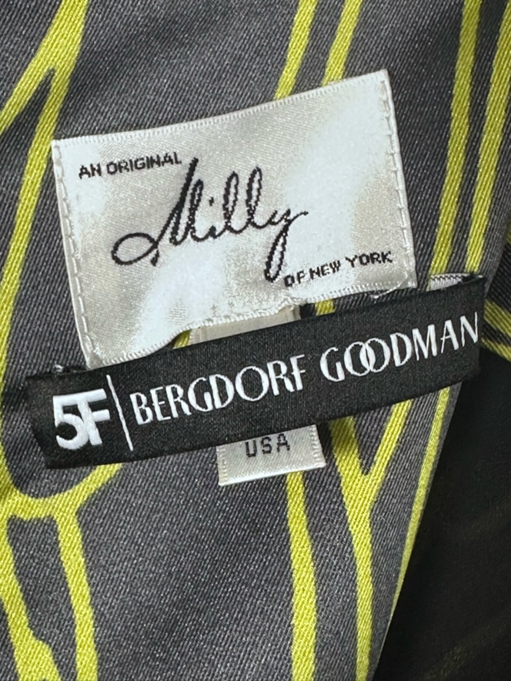 An Original Milly of New York 5F BERGDORF GOODMAN Shift Dress Gray Green Luxury - Picture 12 of 16
